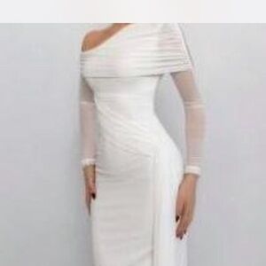 Elegant Off-Shoulder White Dress